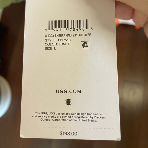 UGG Half Zip Sherpa Pullover - NWT - Picture 5 of 5